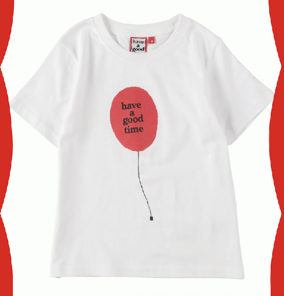 BALLOON LOGO S/S TEE WHITE (KIDS TEE)