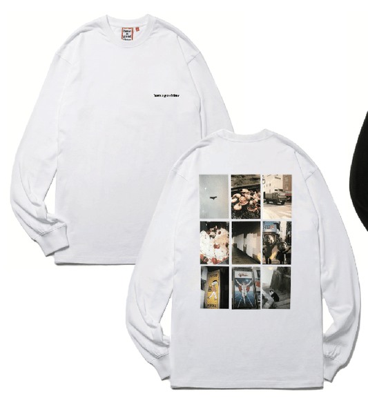 MULTI PHOTO L/S TEE WHITE