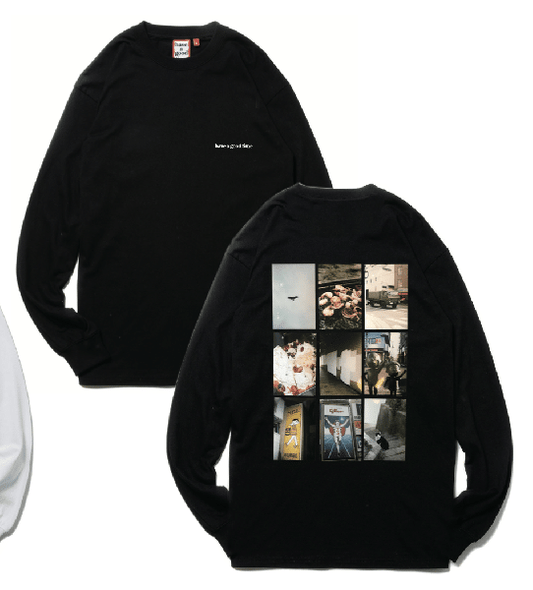 MULTI PHOTO L/S TEE BLACK