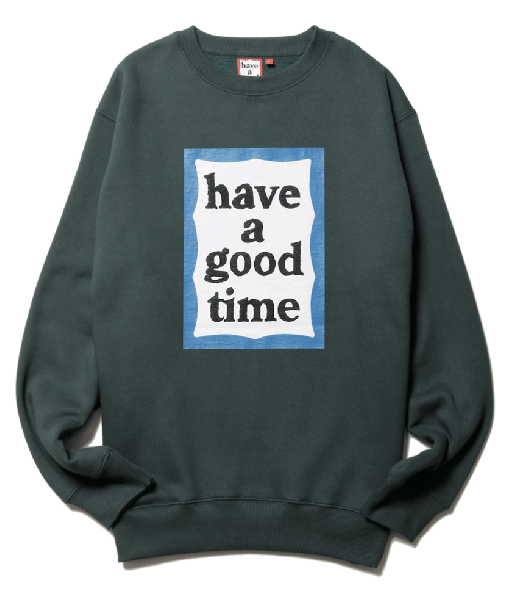 BLUE FRAME CREWNECK FL MALACHITE GREEN