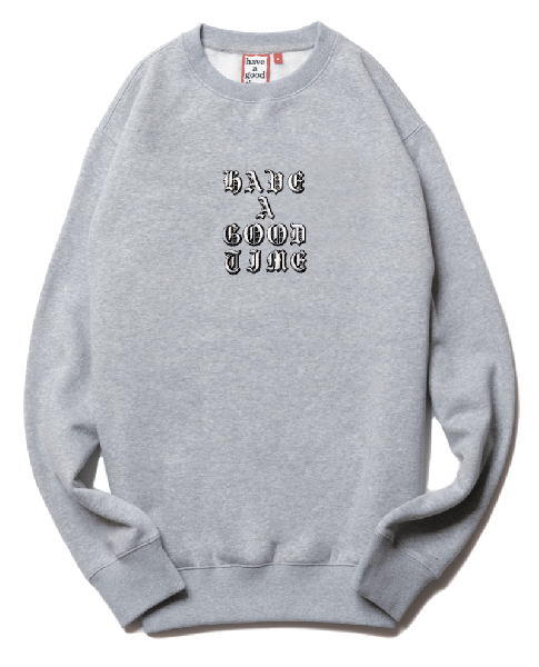 OLD ENGLISH LOGO EMB CREWNECK FL ASH GRAY