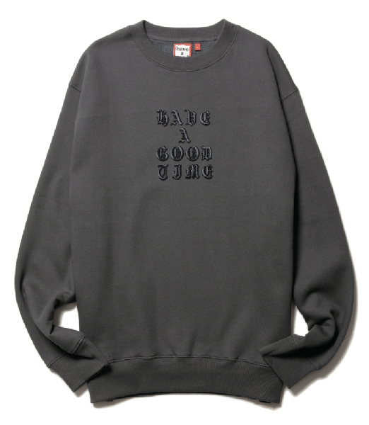 OLD ENGLISH LOGO EMB CREWNECK FL GRAYISH BROWN