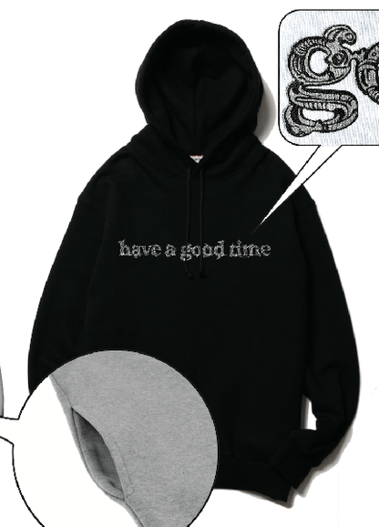 BIO MECH SIDE LOGO PULLOVER HOODIE FL BLACK