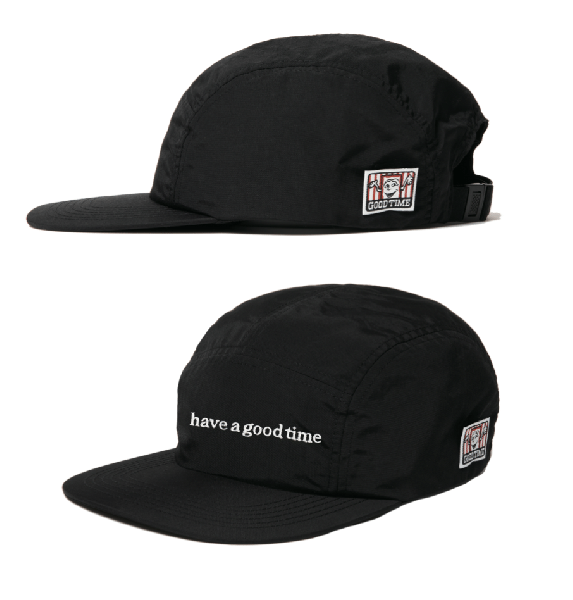 SIDE LOGO NYLON CAP BLACK