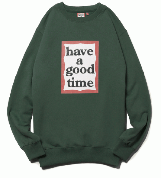 FRAME CREWNECK CASINO GREEN