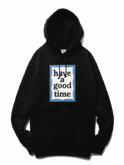 BLUE FRAME PULLOVER HOODIE FL BLACK