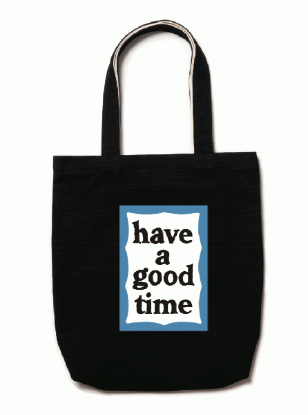 BLUE FRAME 2TONE HANDLE TOTE BLACK