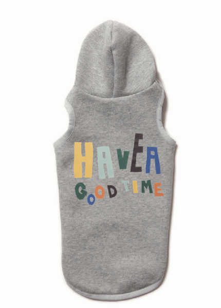 COLORS LOGO DOG HOODIE HEATHER GRAY