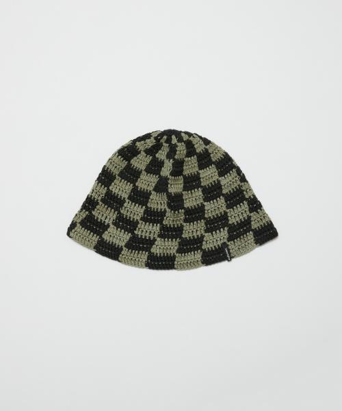 BAL-A-658 HAND KNIT BUCKET HAT GRAY