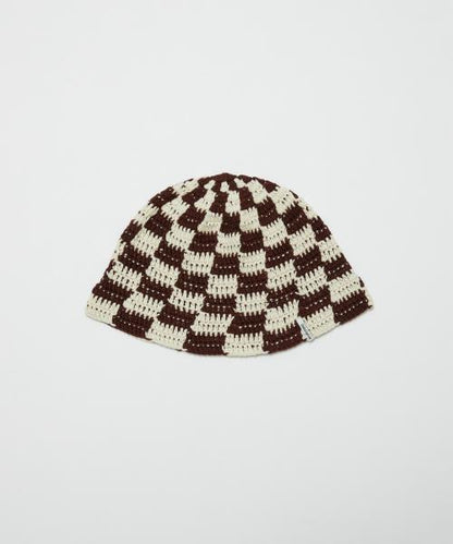 BAL-A-658 HAND KNIT BUCKET HAT BROWN