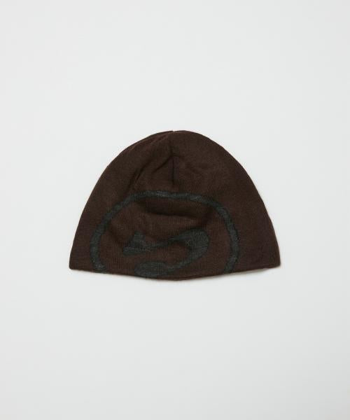 BAL-A-662 BIG LOGO SOFT BEANIE HAT BROWN