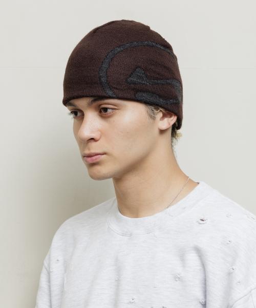 BAL-A-662 BIG LOGO SOFT BEANIE HAT BROWN