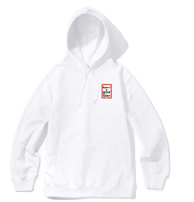 MINI FRAME PULLOVER HOODIE WHITE