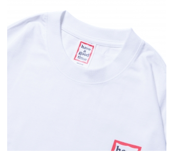 MINI BLUE FRAME L/S TEE WHITE