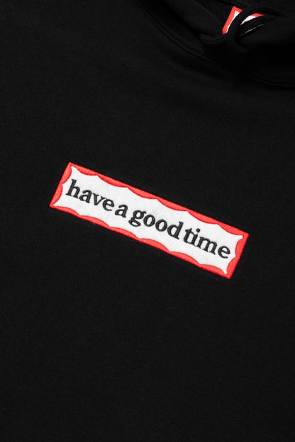 SIDE FRAME PULLOVER HOODIE FL BLACK