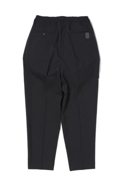 [2241-PT07-007] WIDE TAPERED EASY SLACKS BLACK