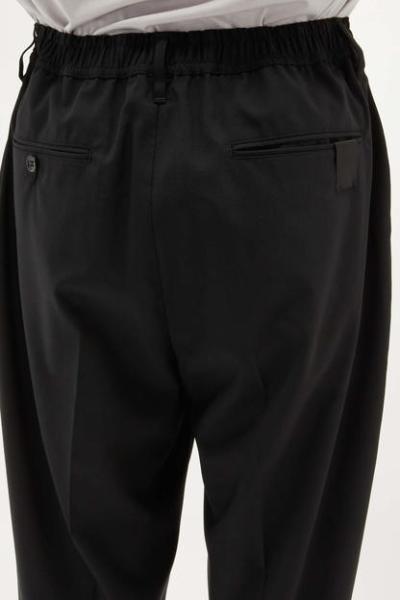 [2241-PT07-007] WIDE TAPERED EASY SLACKS BLACK