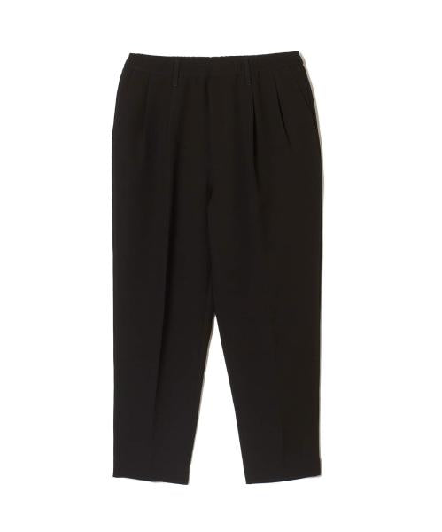 PT07-095 WIDE TAPERED EASY SLACKS BLACK