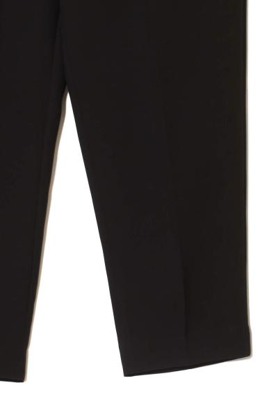 PT07-095 WIDE TAPERED EASY SLACKS BLACK