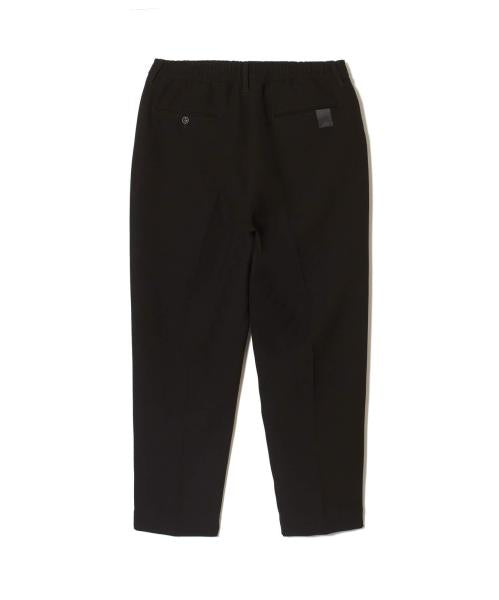 PT07-095 WIDE TAPERED EASY SLACKS BLACK