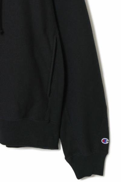 C8-Z109 N.H × Champion HOODED SWEATSHIRT BLACK