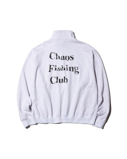 CFC-24AW-CUT02 LOGO HALF ZIP SWEAT SHIRT ASH GRAY