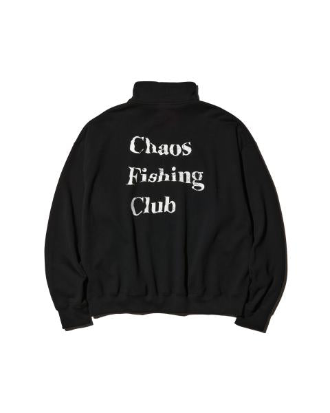 CFC-24AW-CUT02 LOGO HALF ZIP SWEAT SHIRT BLACK