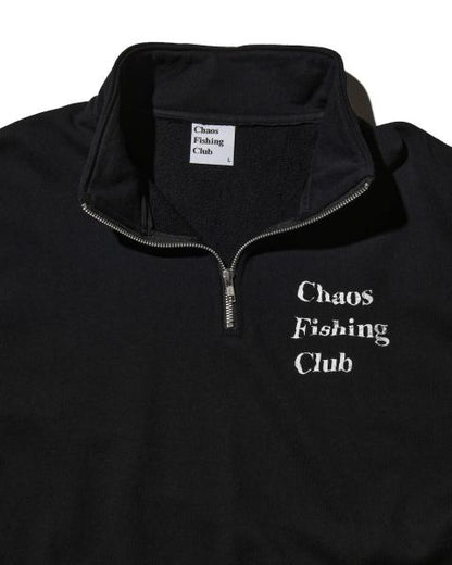 CFC-24AW-CUT02 LOGO HALF ZIP SWEAT SHIRT BLACK