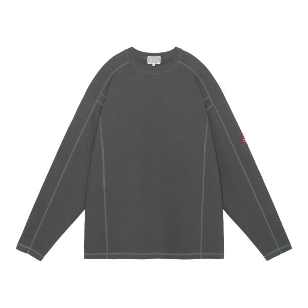 CES26CS22 CREW NECK DBL KNIT LONG SLEEVE CHARCOAL