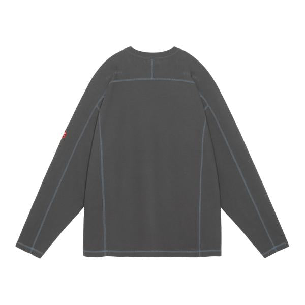 CES26CS22 CREW NECK DBL KNIT LONG SLEEVE CHARCOAL