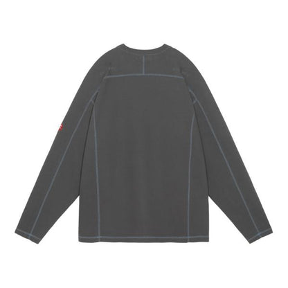 CES26CS22 CREW NECK DBL KNIT LONG SLEEVE CHARCOAL