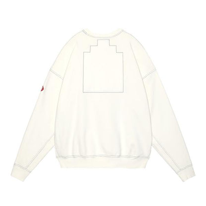 CES26CS02 WASHED WHITE TEMPLE CREW NECK