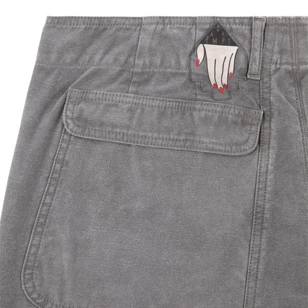 CES26PT09 OVERDYE COTTON CASUAL PANTS CHARCOAL