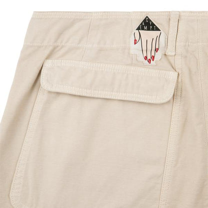 CES26PT09 OVERDYE COTTON CASUAL PANTS BEIGE