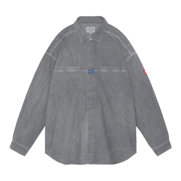 CES26SH04 OVERDYE CORD DESIGN BIG SHIRT GREY