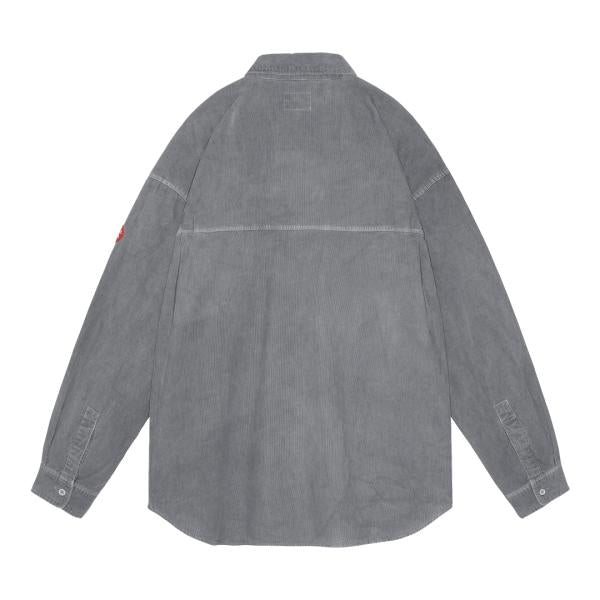 CES26SH04 OVERDYE CORD DESIGN BIG SHIRT GREY