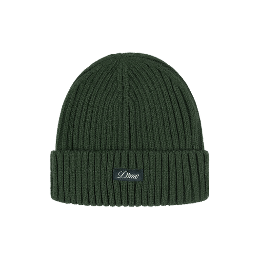 Cursive Fold Beanie Forest