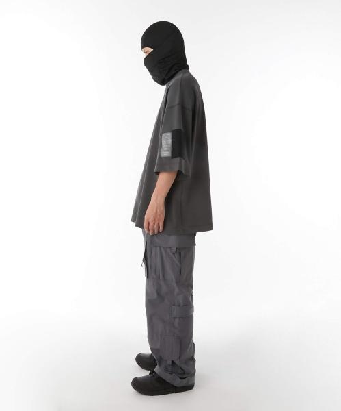 9251-CS51-013 SIDE-PANEL T-SHIRT CHARCOAL