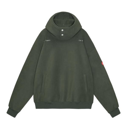 CES26CS19 NECK SNAP FLEECE HOODY