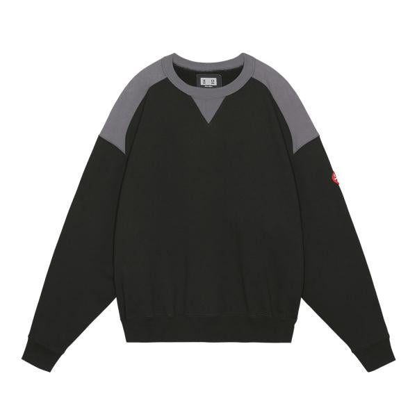 CES26CS10 PANEL SHOULDER CREW NECK BLACK