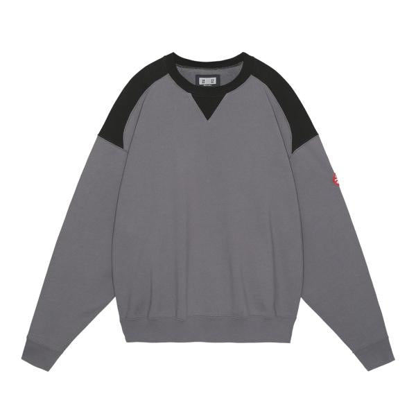 CES26CS10 PANEL SHOULDER CREW NECK CHARCOAL