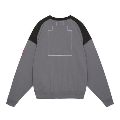 CES26CS10 PANEL SHOULDER CREW NECK CHARCOAL