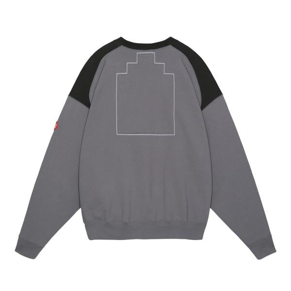 CES26CS10 PANEL SHOULDER CREW NECK CHARCOAL