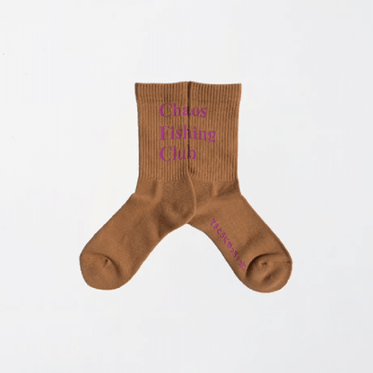 CFC-SOCKS 1PAC LOGO SOCKS BROWN