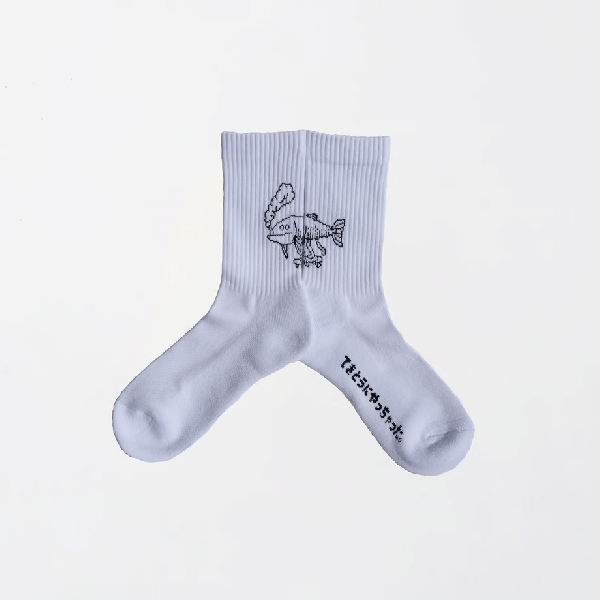 CFC-SOCKS02 1PAC OSAKANA KUN SOCKS WHITE