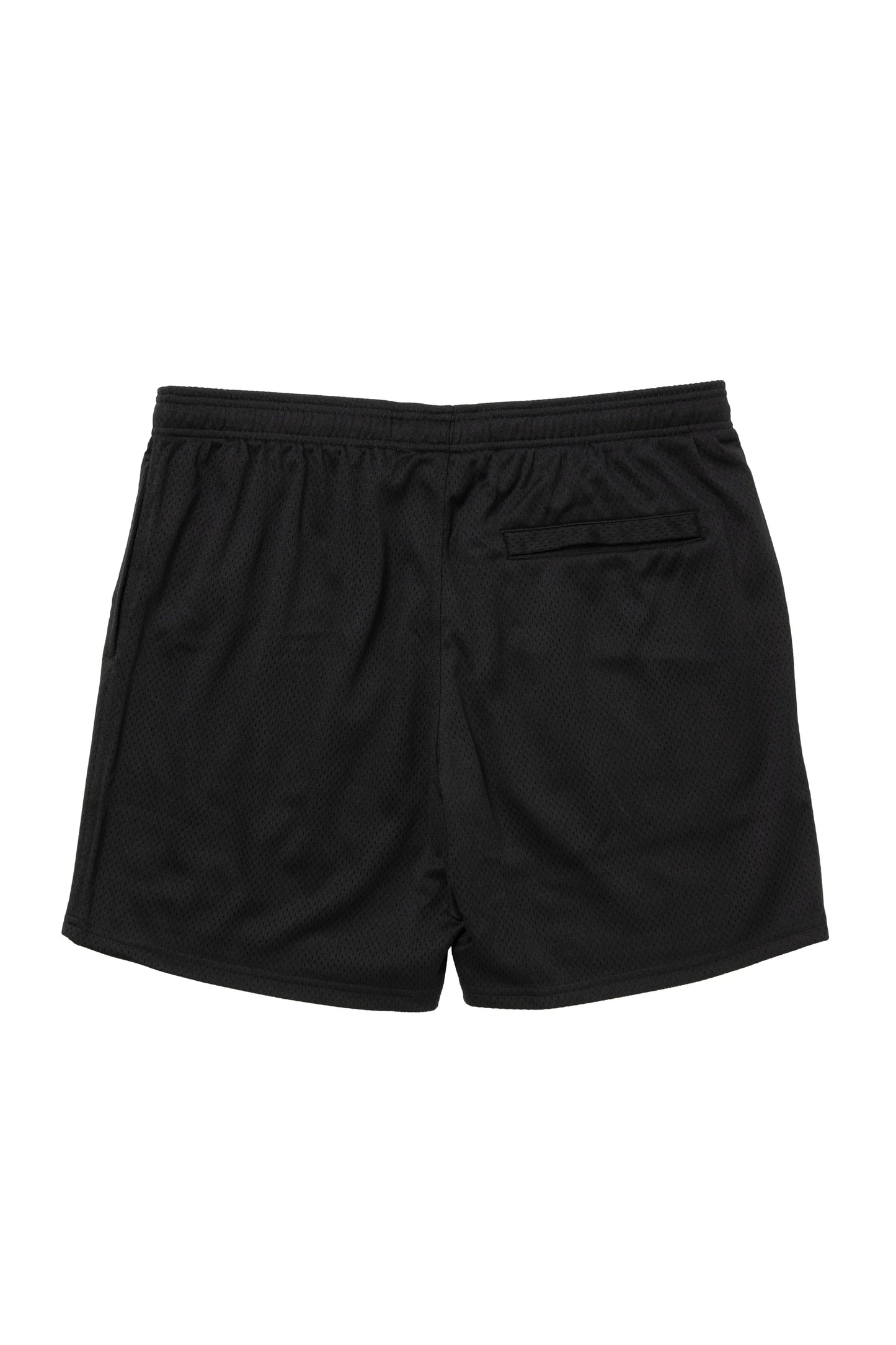 SIDE LOGO SIDE BLANK FRAME MESH SHORTS BLACK