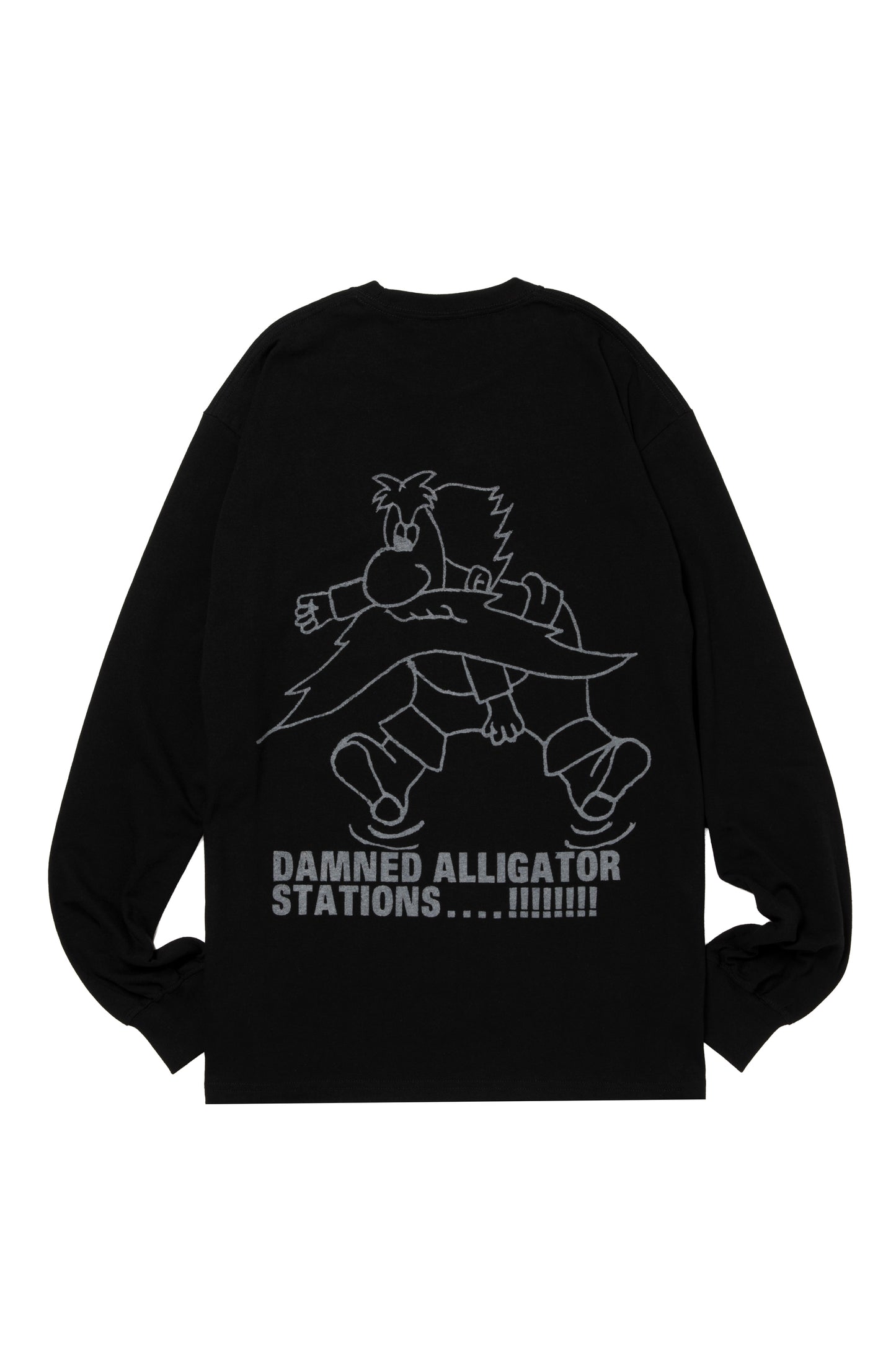 HOMERUN ALLIGATOR STATION L/S TEE BLACK