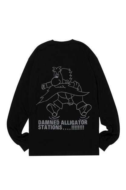 HOMERUN ALLIGATOR STATION L/S TEE BLACK