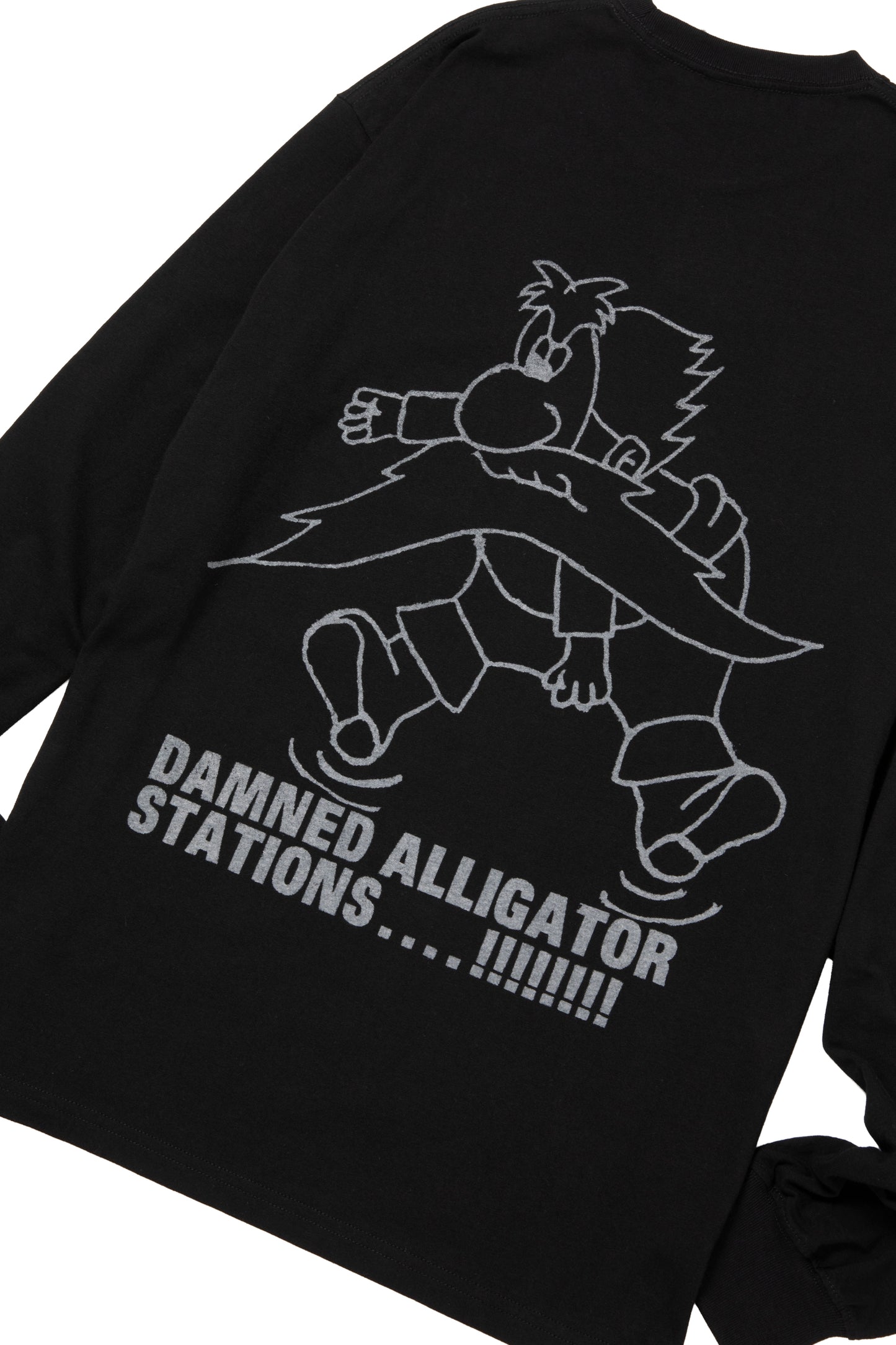 HOMERUN ALLIGATOR STATION L/S TEE BLACK