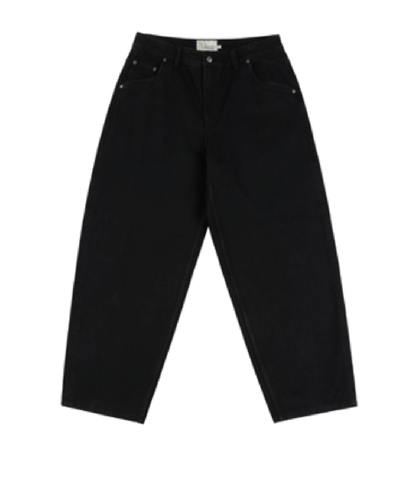 Classic Baggy Denim Pants Black